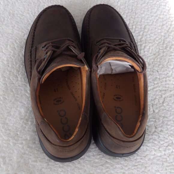 Ecco Seawalker NEW BROWN(Coffee) Oiled Leather Oxford Men\'s Shoes main image 9